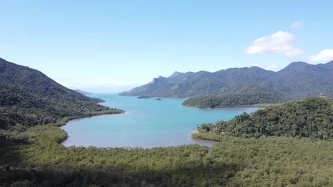 Aerial Drone View of Saco do Mamanguá Fjord, Paraty, Rio de Janeiro, Brazil Stock Footage 337597762