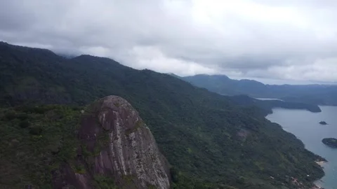 Aerial Drone View of Saco do Mamanguá Fjord, Paraty, Rio de Janeiro, Brazil Stock Footage 337597849