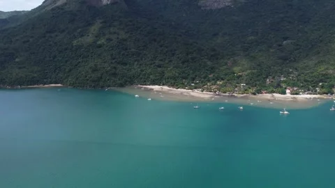 Aerial Drone View of Saco do Mamanguá Fjord, Paraty, Rio de Janeiro, Brazil Stock Footage 337598394