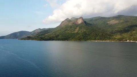 Aerial Drone View of Saco do Mamanguá, Paraty, Rio de Janeiro, Brazil Stock Footage 337598795