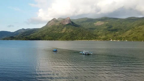 Aerial Drone View of Saco do Mamanguá Fjord, Paraty, Rio de Janeiro, Brazil Stock Footage 337598913