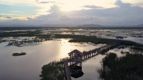 Aerial Drone View of Sam Roi Yot Mountain National Park Stock Footage 78254556