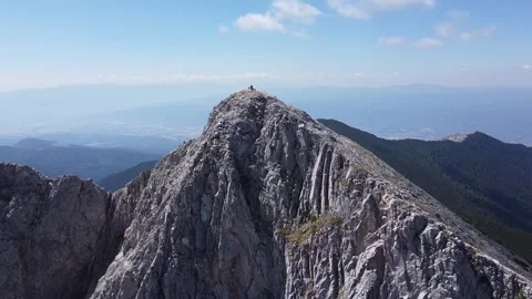 Aerial Drone View of Sinanitsa Peak in Pirin National Park, Bulgaria Stock Footage 332012501