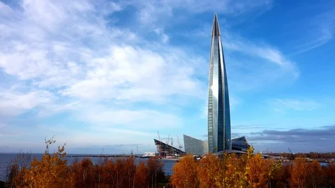 Aerial Drone View Of The Skyscraper Stock Footage 119144304