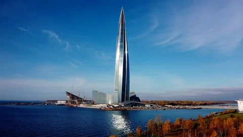 Aerial Drone View Of The Skyscraper Stock Footage 119144851