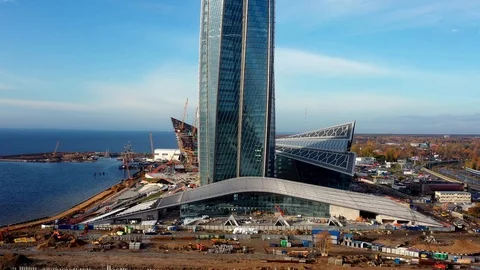 Aerial Drone View Of The Skyscraper Stock Footage 119145857