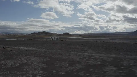 Aerial Drone View of small town Tecopa just outside of Death Valley National Video stock 121478062