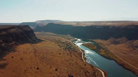 Aerial drone view Snake River Canyon, Idaho. Stock-Footage 148991328
