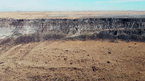 Aerial drone view Snake River Canyon, Idaho. View of the rocks Stock Footage 148995558