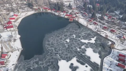 Aerial Drone View of Snowy Gilgit-Baltistan, pakistan Stock Footage 345805779
