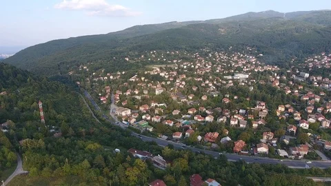 Aerial drone view of Sofia Vladaya Stock Footage