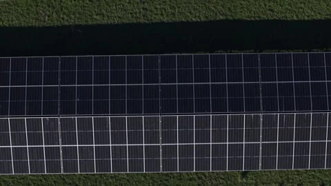 Aerial Drone View of Solar Panel Array in The Basin, Melbourne, Australia Video stock 342036981