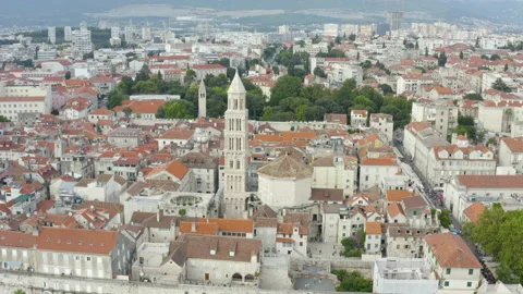 Aerial / Drone view of Split, Croatia Видео 170879585