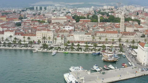 Aerial / Drone view of Split, Croatia Видео 170879779