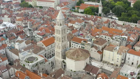Aerial / Drone view of Split, Croatia Видео 170879809