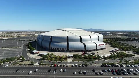 Aerial Drone View State Farm Stadium Cardinals Glendale Phoenix Arizona Stock Footage 338347907