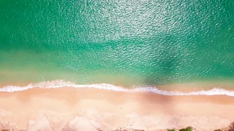 An Aerial Drone View of Tropical beach Stock Footage 160720202