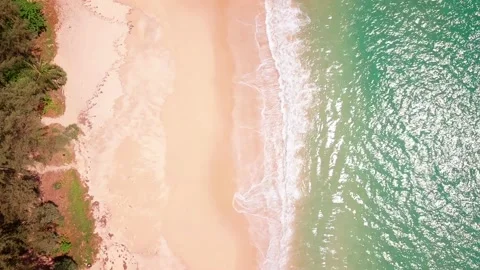 An Aerial Drone View of Tropical beach Stock Footage 161068109