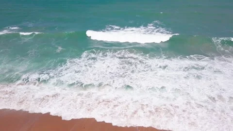 An Aerial Drone View of Tropical beach Stock Footage 161068158