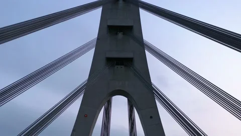 Aerial drone view View Of North or Moscow Bridge Kiev. Stock Footage 218813262