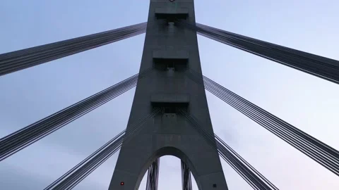 Aerial drone view View Of North or Moscow Bridge Kiev. Stock Footage 218813279