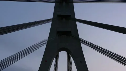 Aerial drone view View Of North or Moscow Bridge Kiev. Vídeo Stock 218813719