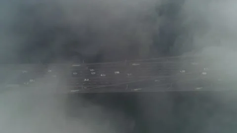 Aerial drone view View Of North or Moscow Bridge Kiev. Stock Footage 231536696