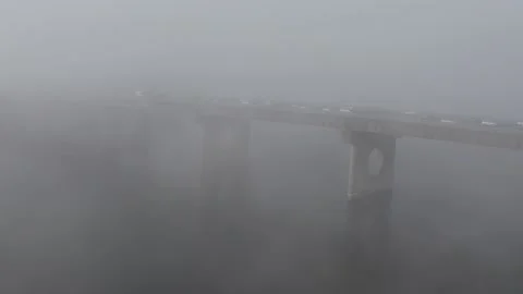 Aerial drone view View Of North or Moscow Bridge Kiev. Stock Footage 231536775