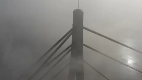 Aerial drone view View Of North or Moscow Bridge Kiev. Stock Footage 231554588