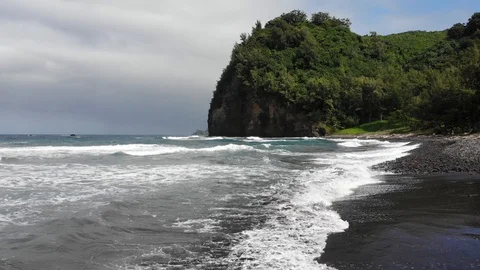 Aerial Drone View Of Waves and Sea Cliff in Hawaii Video stock 106189680