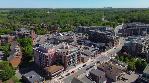 Aerial Drone View of Woodbridge Vaughan Residential and Commercial Area in .. 스톡 동영상 335797953