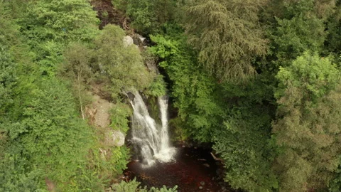 Aerial Drone of Waterfall in Valley of Desolation Stock Footage 233207367