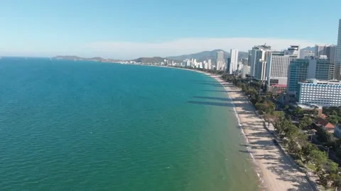 Aerial drones take a beautiful view of the city from a bird's eye view with Video stock 131193932