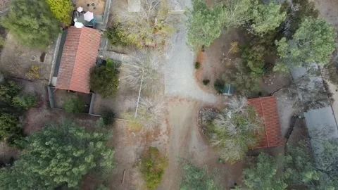 Aerial drop into campgrounds Stock Footage 175472203