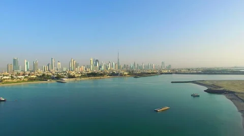 Aerial Dubai downtown cityscape Stock Video Pond5