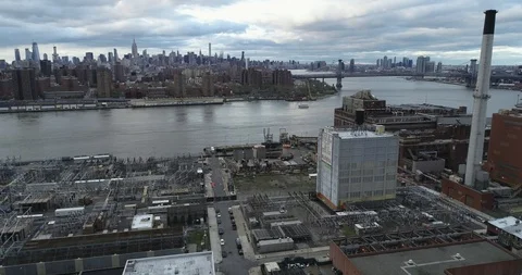 Aerial of Dumbo, Brooklyn Vídeos de archivo 89309507