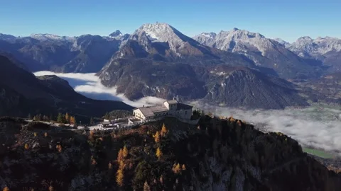Aerial of Eagle Nest, Germany Stock Footage 164314888
