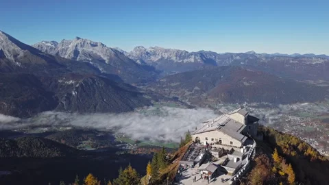 Aerial of Eagle Nest, Germany Stock Footage 272540493