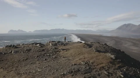 Aerial Eastern Iceland Stock Footage 164307285