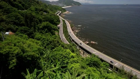 Aerial Elevado do Joa in Rio de Janeiro, Brazil Stock Footage 231904736