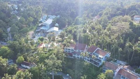 Aerial Elevating Drone Shot. Flying along the ocean coast. View of the sea waves Video stock 134336368