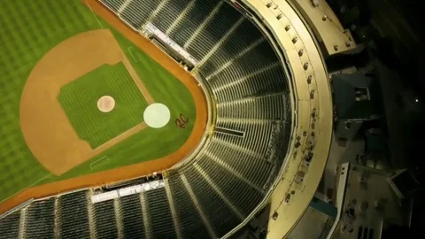 Aerial of empty baseball park Video stock 83689676