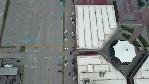 Aerial empty mall Stock Footage 201965171