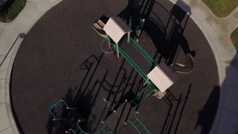 Aerial of an empty playground in Los Angeles, California. 動画素材 220816702