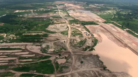 Aerial Environment Forest Encroachment Human Conflict Nature Stock Footage 29162455