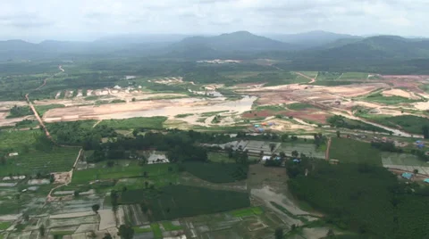 Aerial Environment Forest Encroachment Human Conflict Nature Stock Footage 29163466
