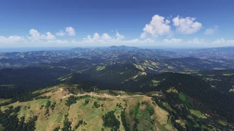 Aerial of Eolico del Valle Central Park in Tabarcia. San Jose. Costa Rica Video stock 320508399