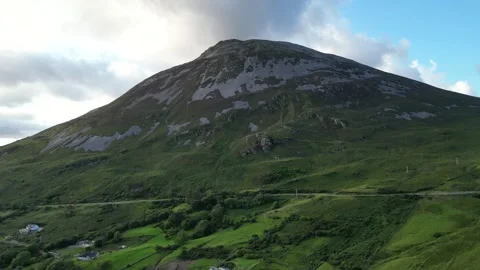 Aerial Errigal mountain Stock Footage 253175646