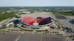 Overhead view Kansas City Chiefs Arrowhead Stadium by Eldon McGraw