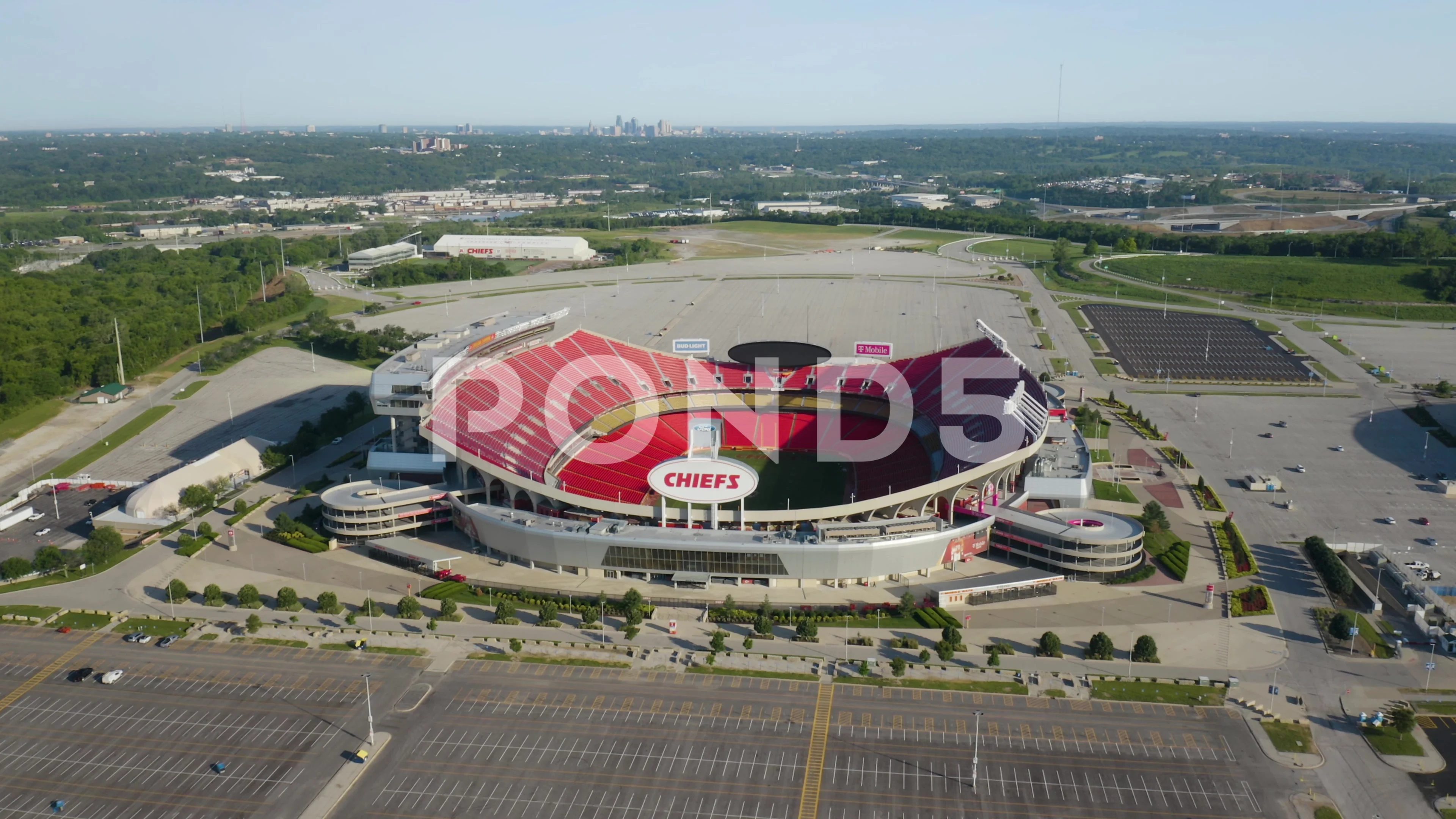 Aerial View of Arrowhead Stadium before , Stock Video